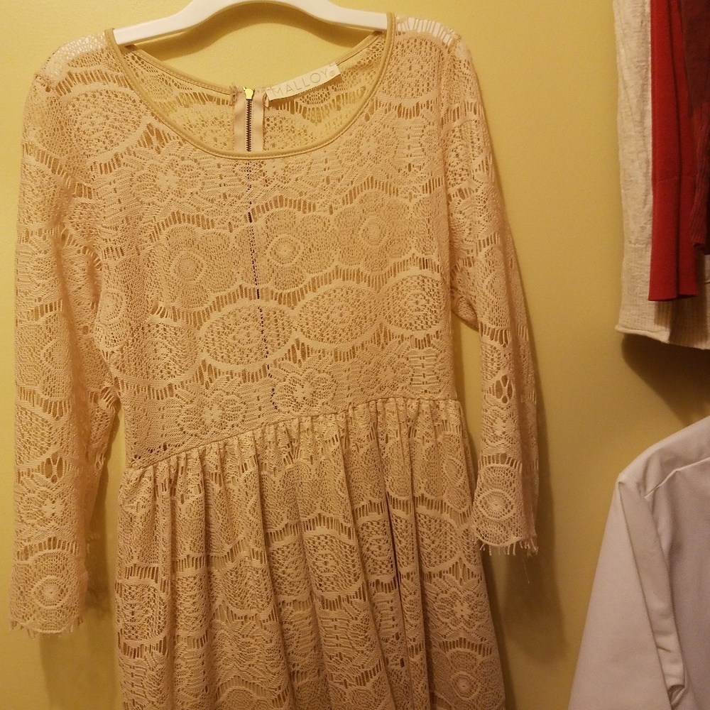 Nude lace dress